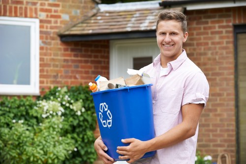 Measuring cubic yards of cleared waste inside a city flat